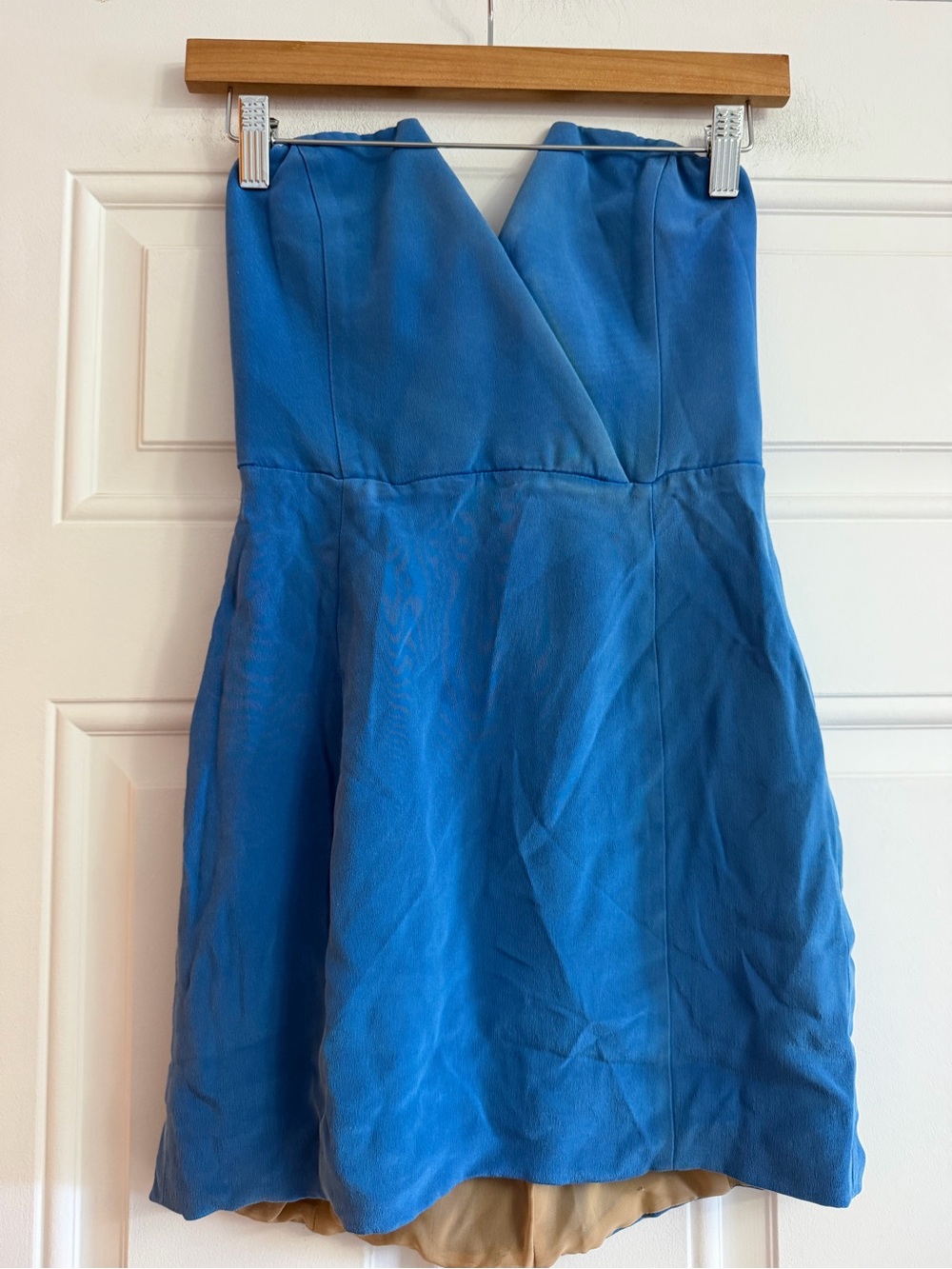 Naven Slit-Neck Strapless Mini Dress M